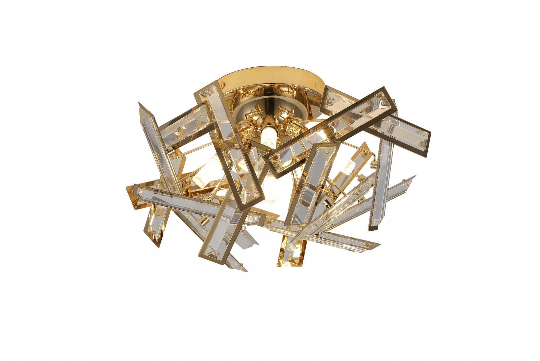 Nástenná lampa Clementi zlatý kryštál elegantný glamour klasický