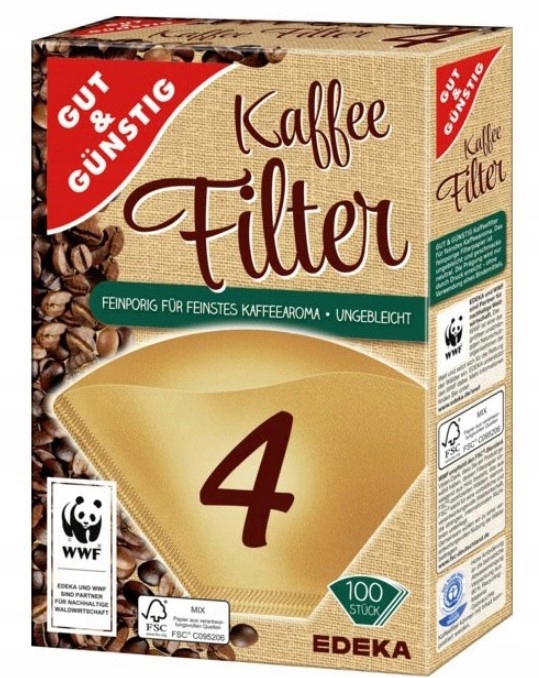 G&G Kaffee Filter 4 Filtry do kawy 100 Szt.