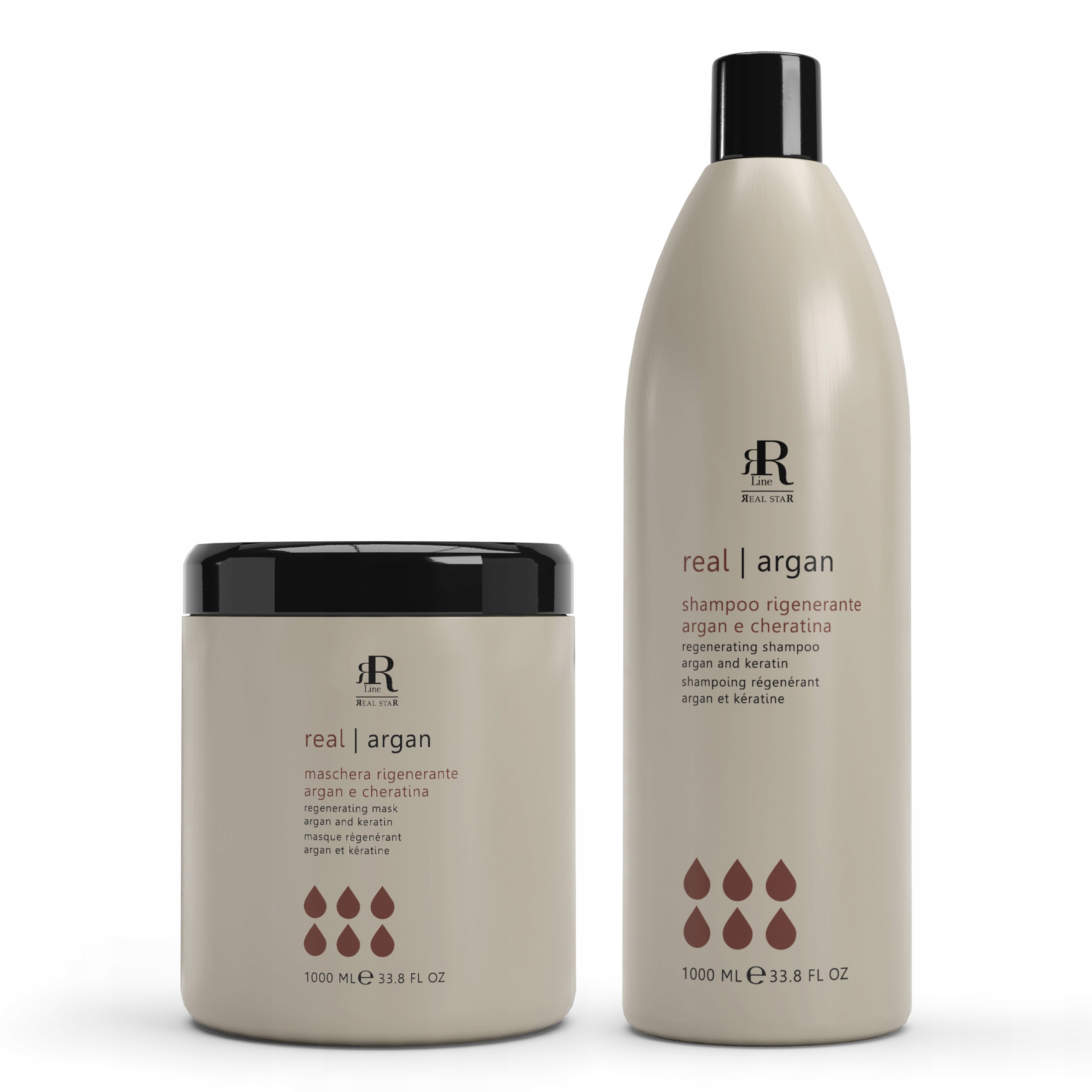 RR Line Real Argan Star ZESTAW Szampon maska 1L