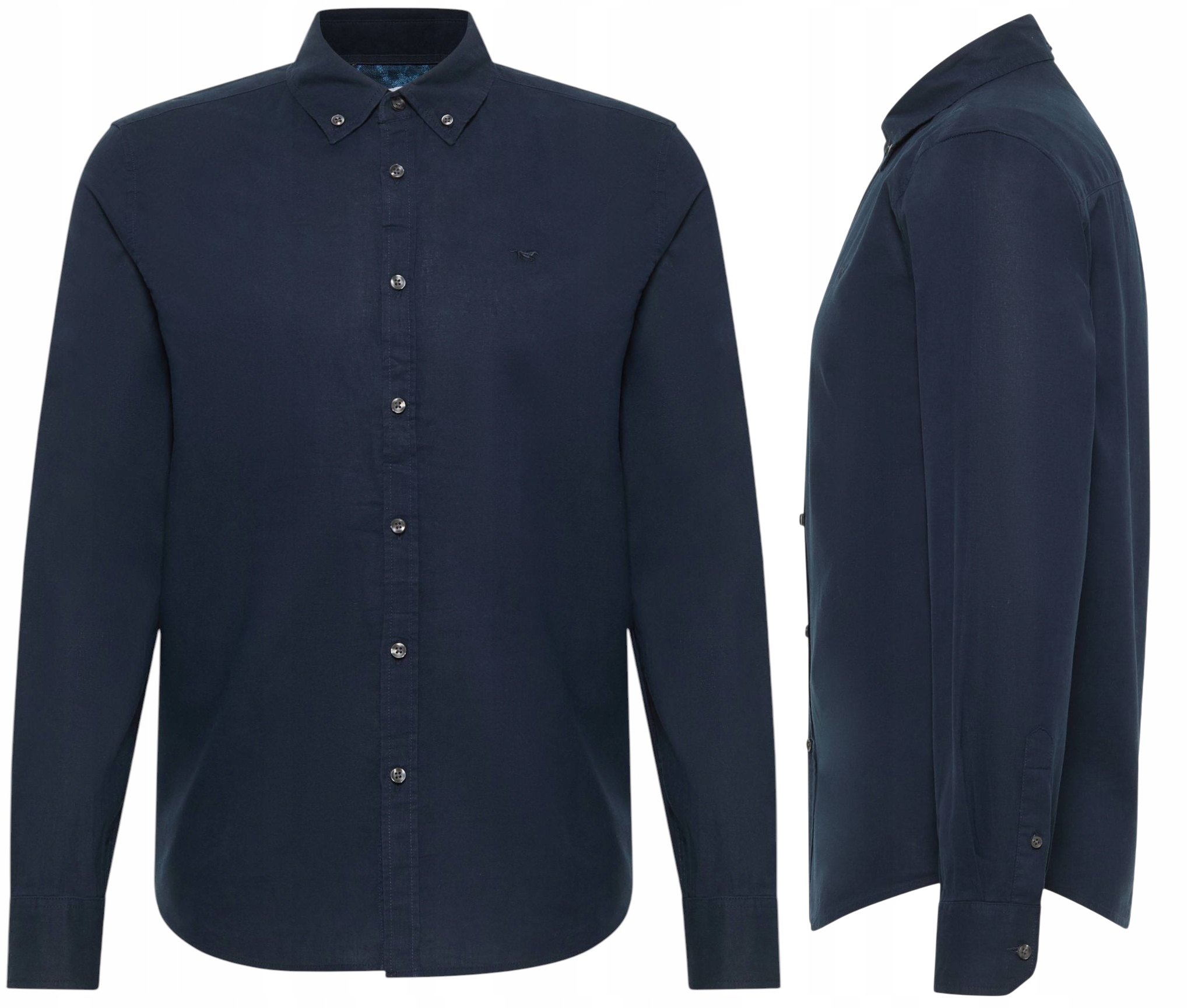 Pánská košile Mustang s dlouhým rukávem Rawlins Len Bavlna Slim vel. XXL