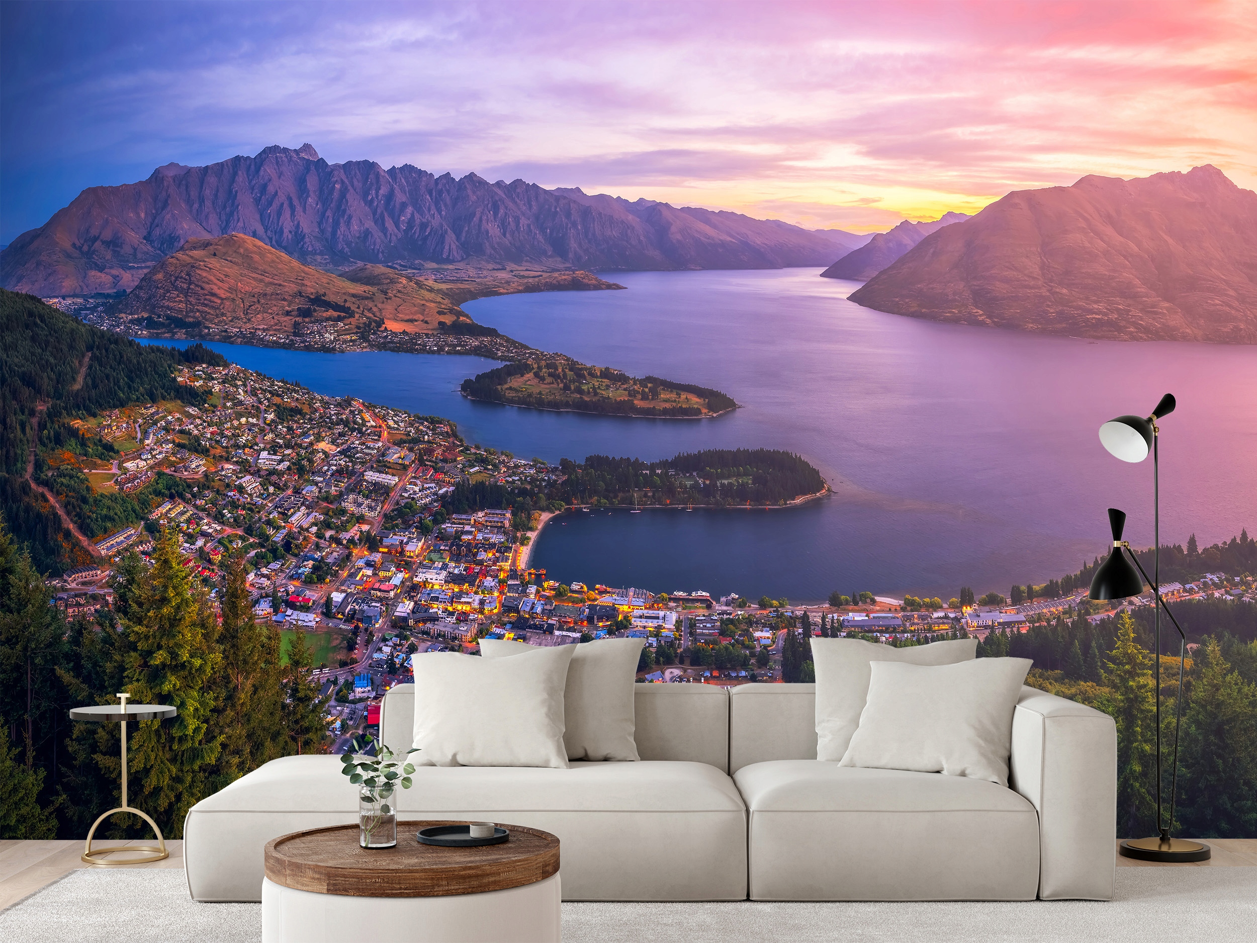 Fototapeta Západ Slnka V Queenstowne Nový Zéland 360 x 240 cm