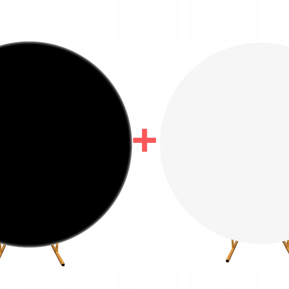 2x Potah Na Rám Černý Bílý Set Stojan Balóny Pozadí Materiál Kolo