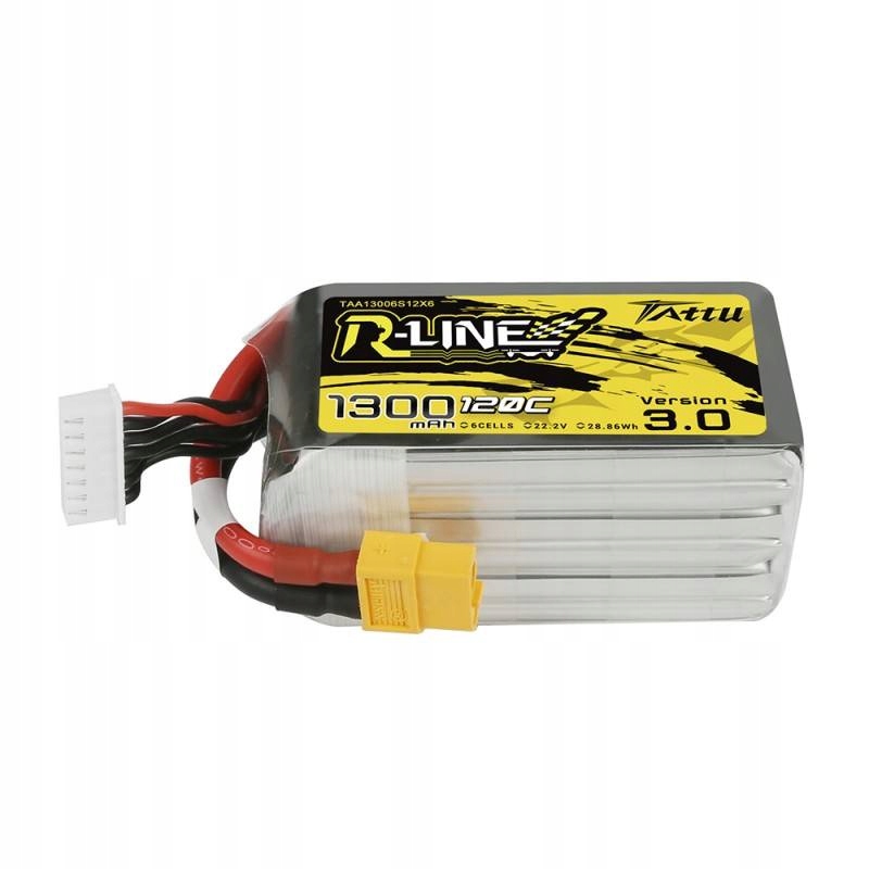 Akumulátor Tattu R-Line verze 3.0 1300mAh 22.2V 120C 6S1P XT60