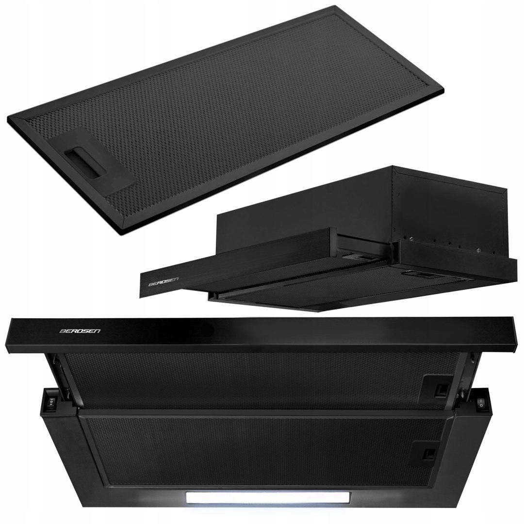 Podskrinkový kuchynský digestor 60 cm Berdsen BE-60-LW čierny