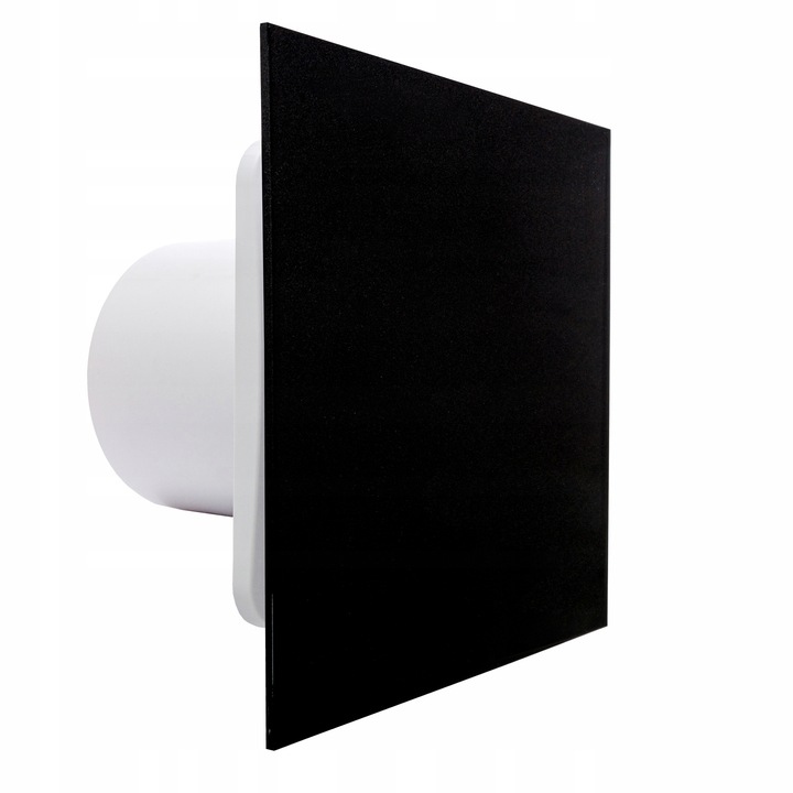 Wentylator Łazienkowy FI125mm Czujnik Wilgotności I Timer Panel Czarny