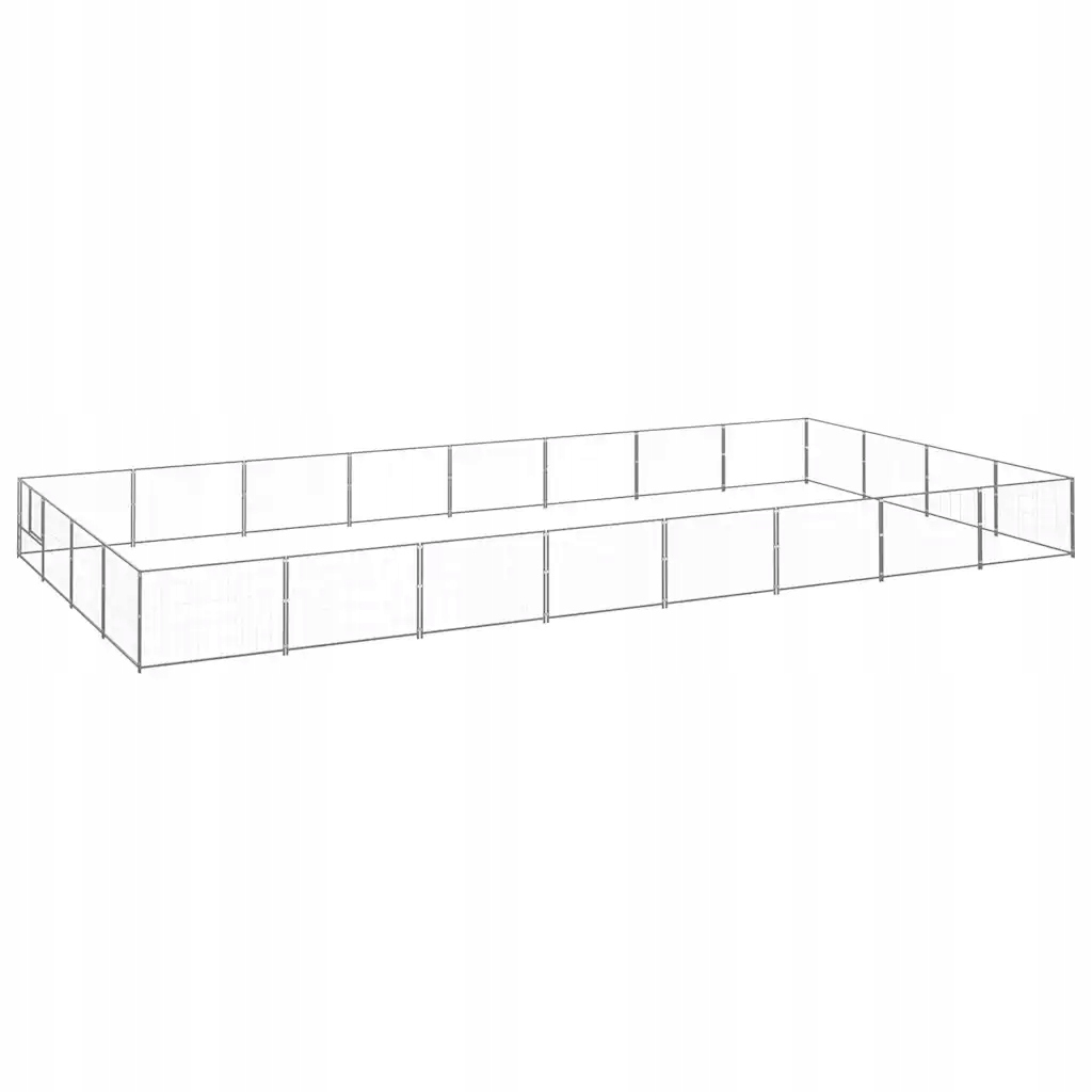 Levně Kotec pro psy XL stříbrná 800x400x70 cm