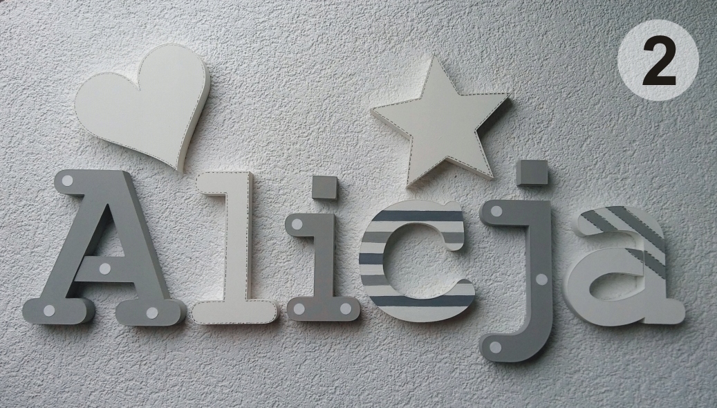 IMIĘ DZIECKA 3D KOLOROWE LITERKI - DEKORY Marka inna marka