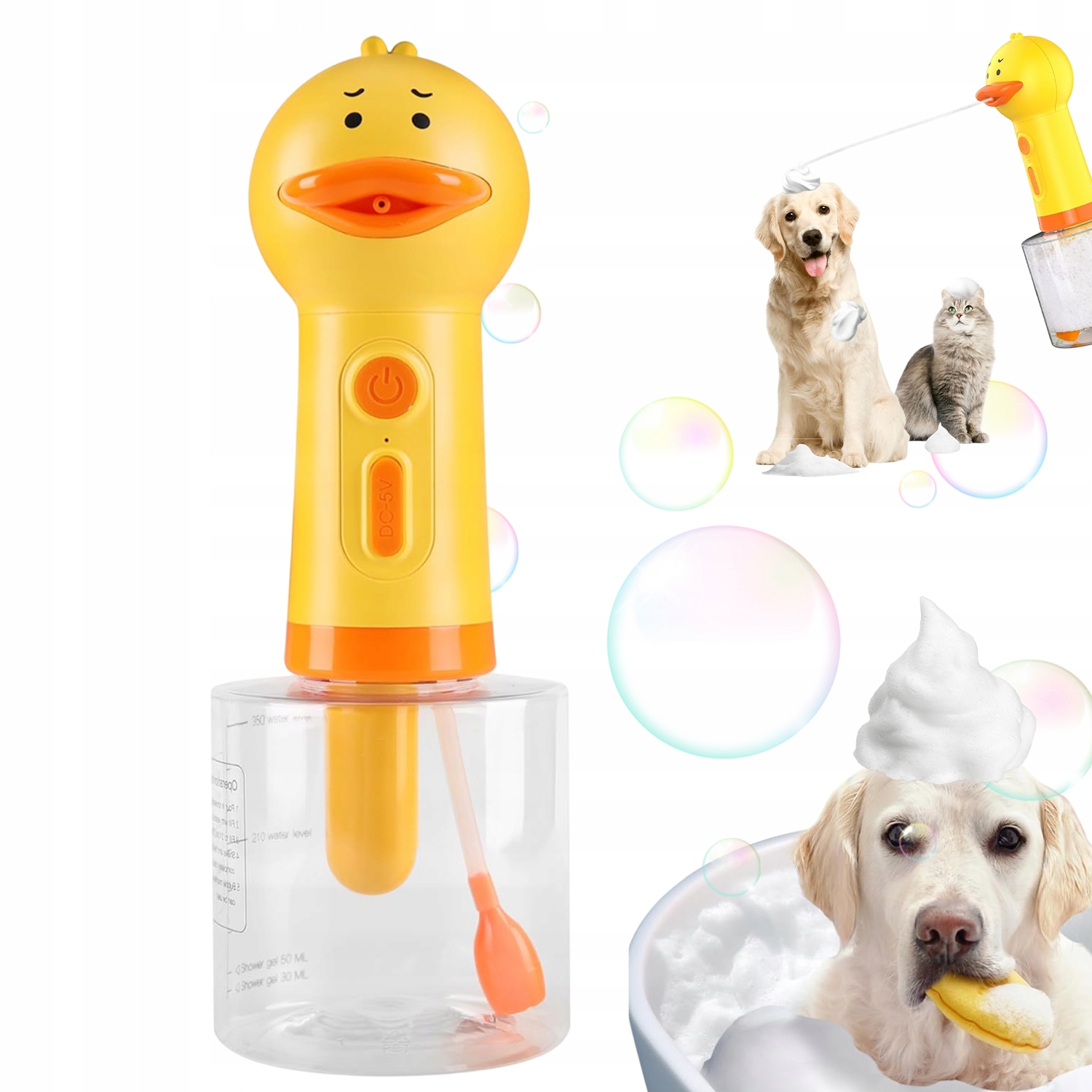 Levně Elektrický Bezdrátový Voděodolný Pěnový Stroj IPX5 1200 Mah