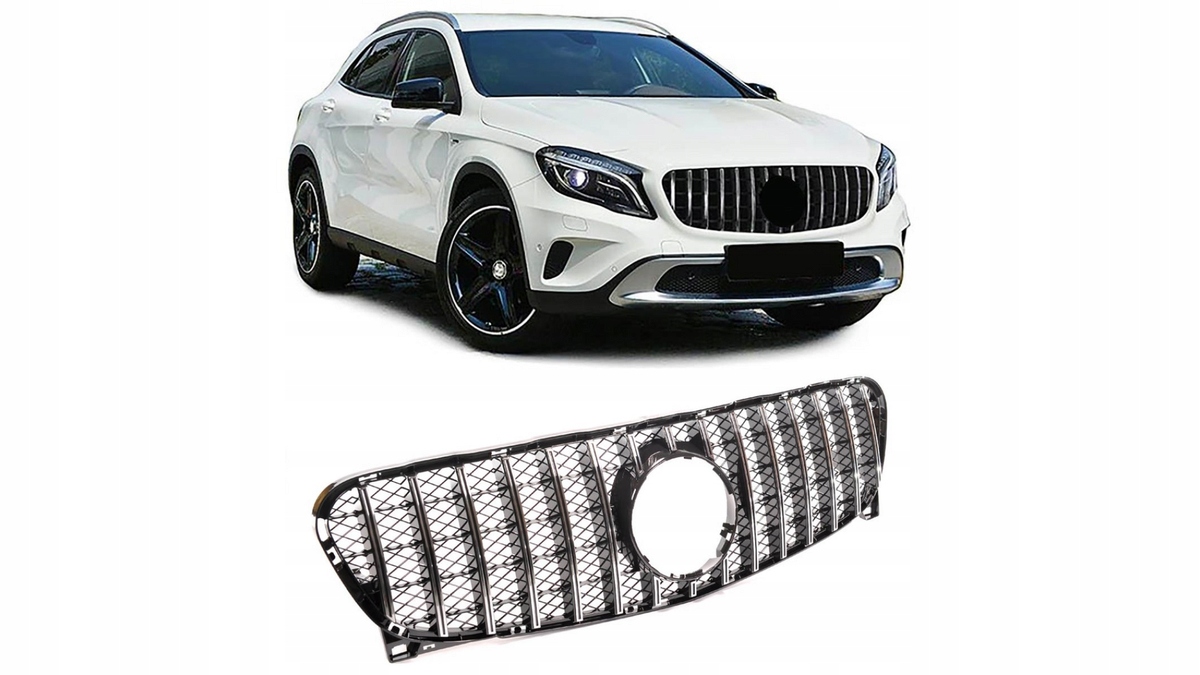 GRILL SPORTOWY GT CHROME & BLACK MERCEDES GLA-CLASS X156 PRZED LIFTEM 2014- Producent części MTuning