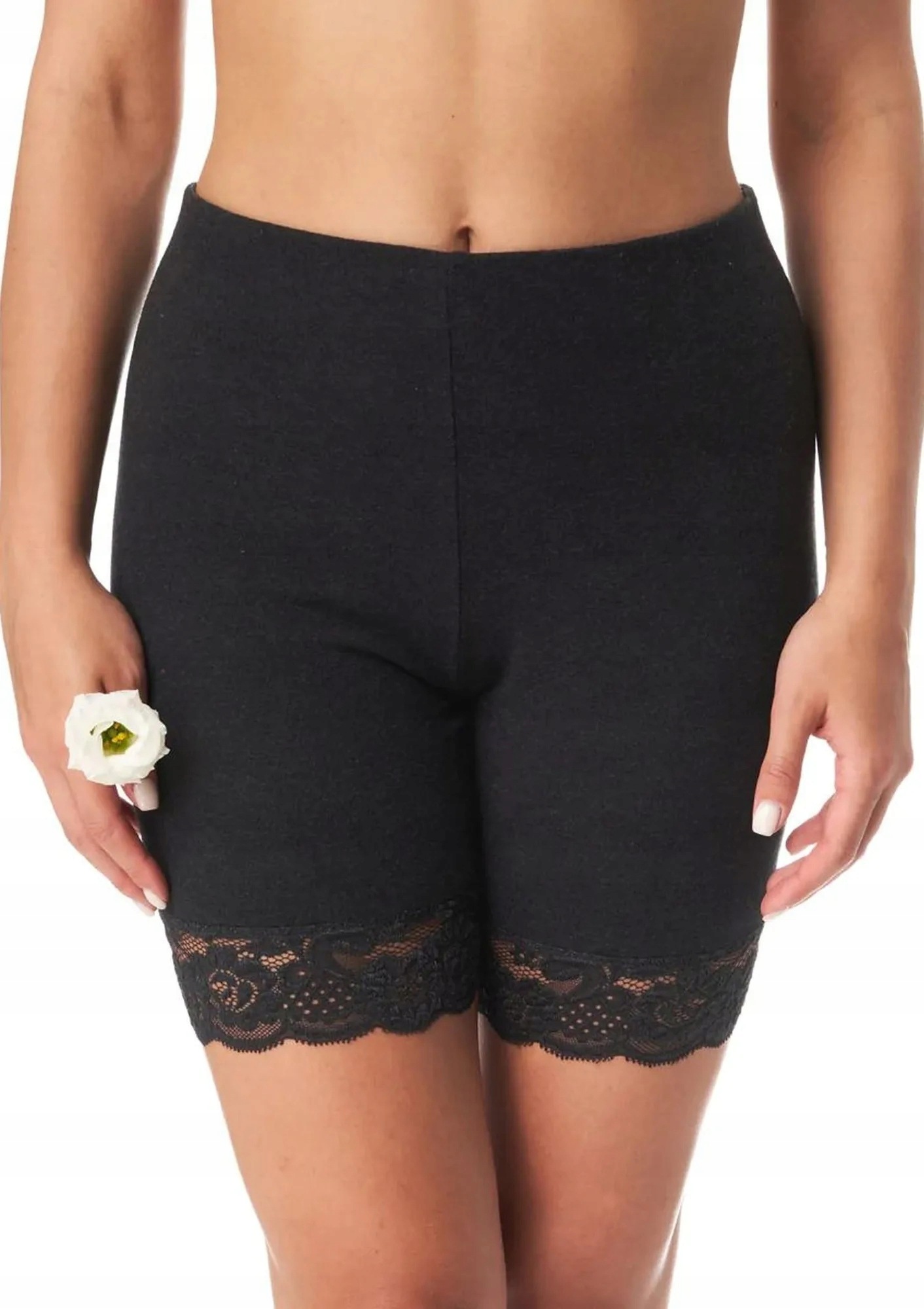 Termiczne szorty damskie z koronką Hot Touch Szorty Damskie czarny L