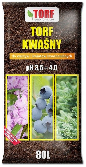 

Torf kwaśny pH 3,5 4 Nowy Chwalim 80L