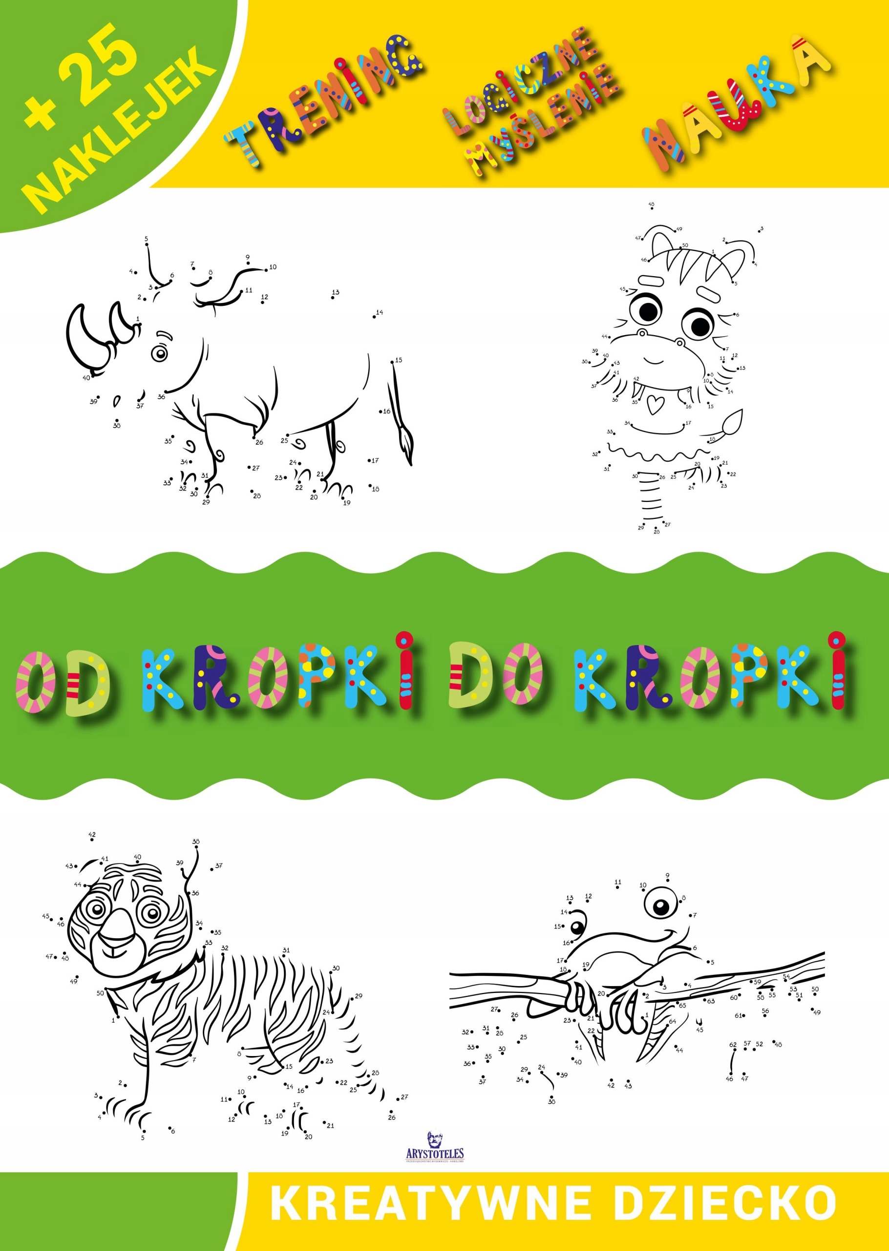 Zestaw POŁĄCZ KROPKI ZWIERZĘTA, ROBOTY + Kartonowe