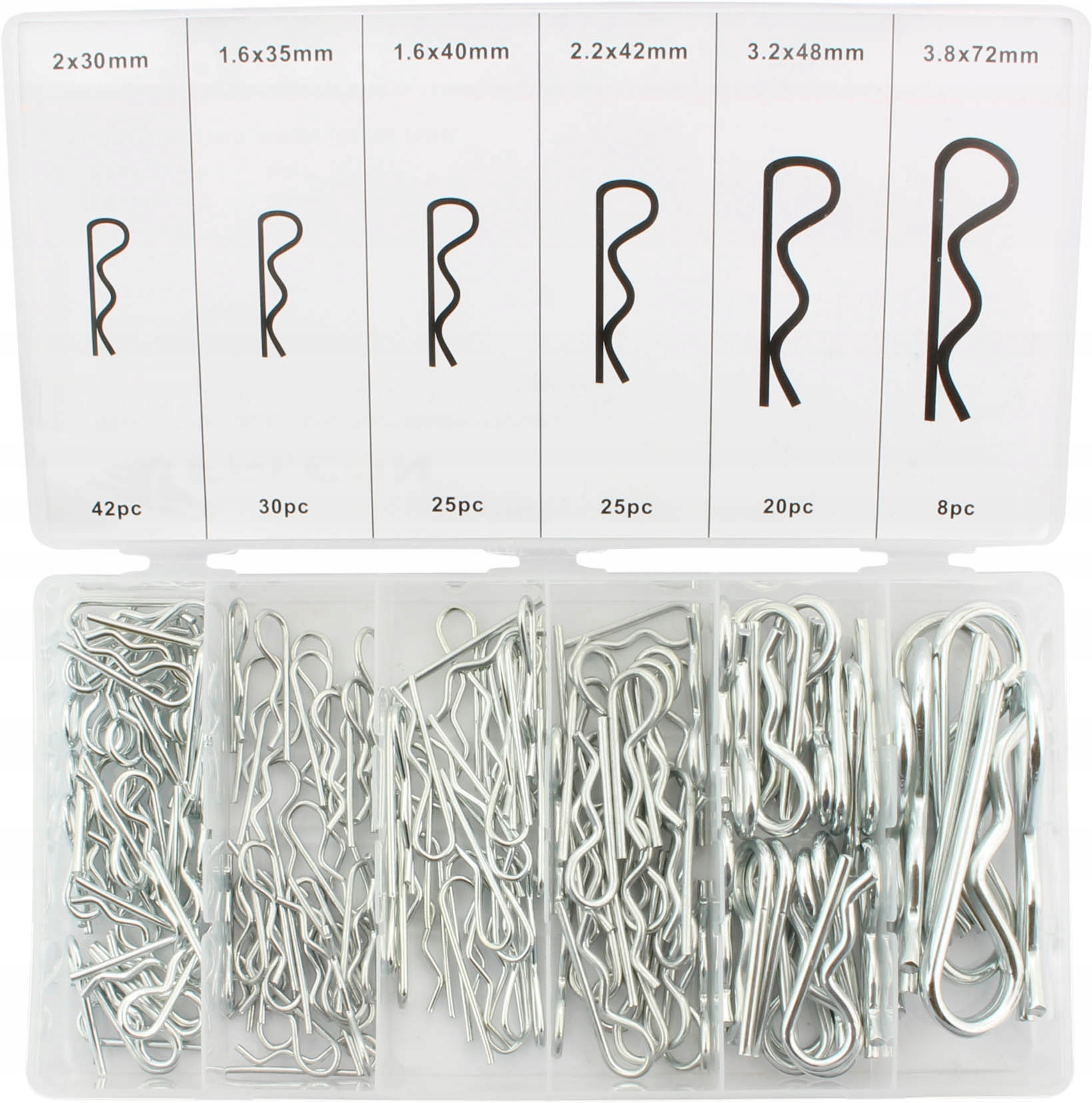 

Zestaw Zawleczek Sprężynowych 1.6-3.8mm 150 Sztuk