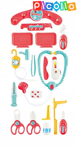 DUŻY ZESTAW LEKARSKI MAŁY LEKARZ DOKTOR W WALIZCE Marka Picollo