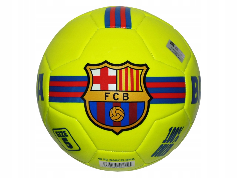 Fc Barcelona Piłka Nożna Barca Fluo Yellow 100% Culer Rozmiar 5