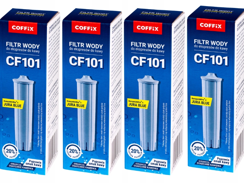 Filtr Wody Do Ekspresów Do Kawy Jura Zamiennik Niebieski 4 pak Coffix