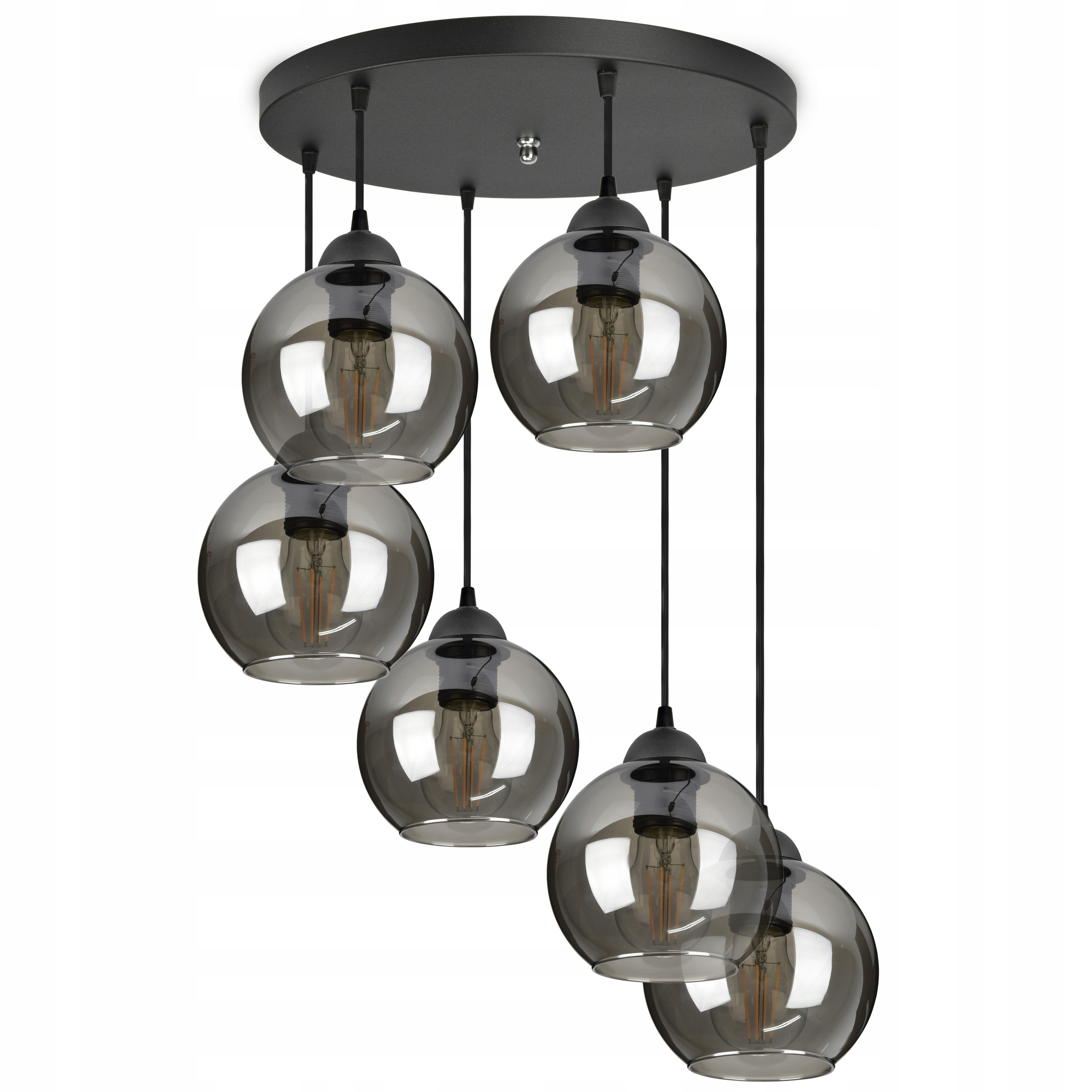 Skleněná závěsná stropní lampa Led koule