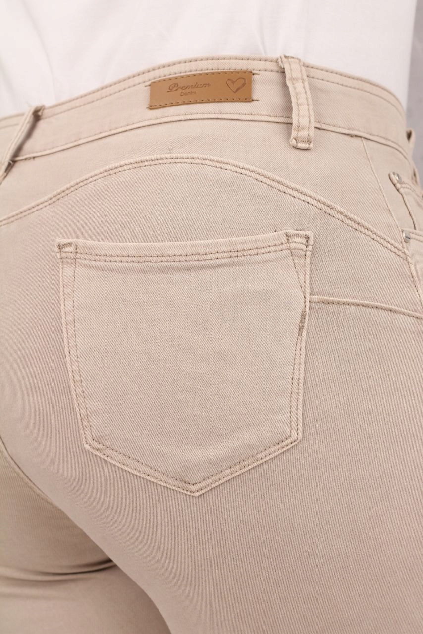 SPODNIE JEANSOWE DAMSKIE Z PASKIEM GRATIS WYSOKI STAN DUŻE ROZMIARY Rozmiar 46