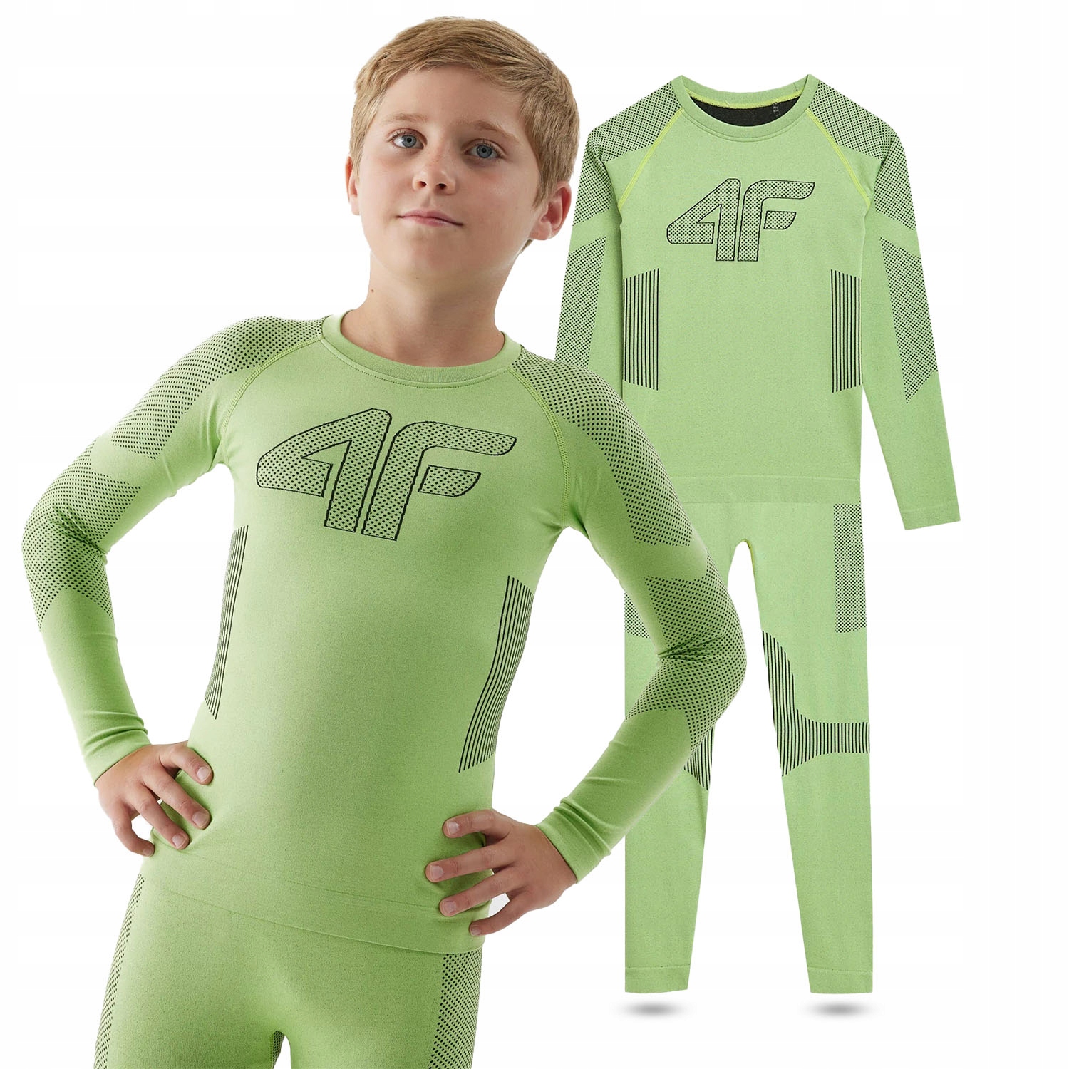 BIELIZNA TERMOAKTYWNA DZIECIĘCA 4F GÓRA DÓŁ ZESTAW SPORT AW23M093 164 Marka 4F