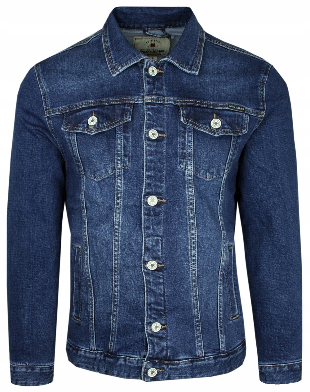 Tmavě modrá džínová bavlněná bunda 3XL