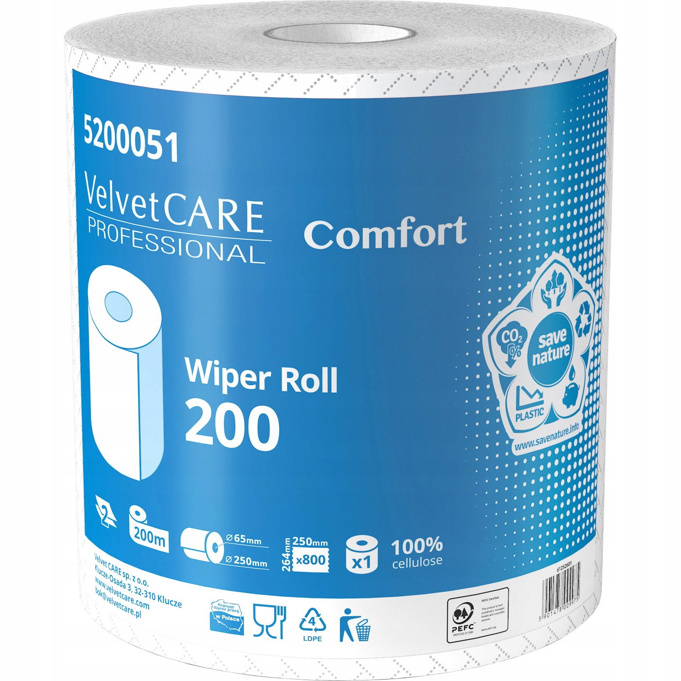 Czyściwo papierowe Velvet Care Comfort 200 m
