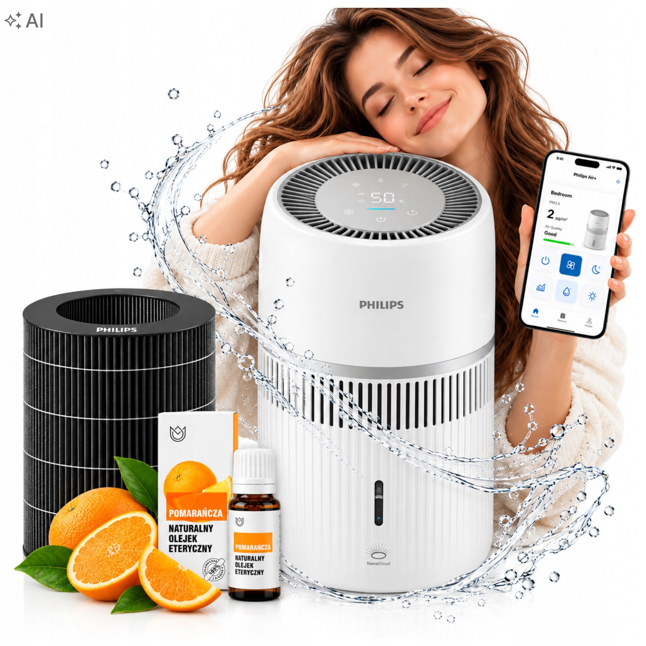 Philips Evaporační zvlhčovač vzduchu HU4210/04 3,5 l Wi-Fi olej