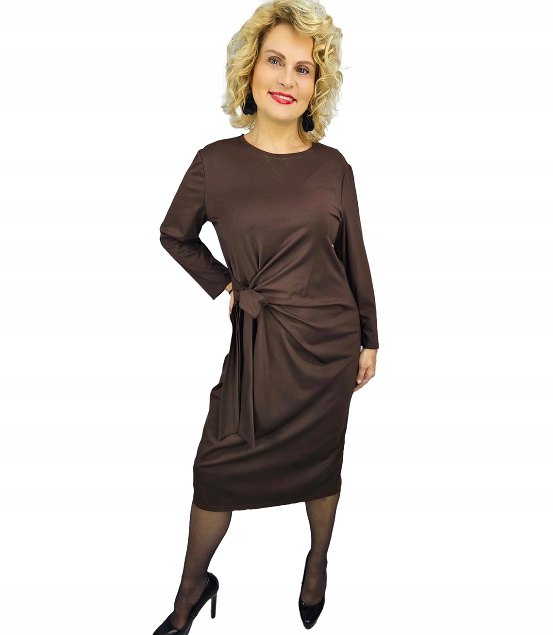 Elegantní midi šaty s lemem v pase Pamela 44