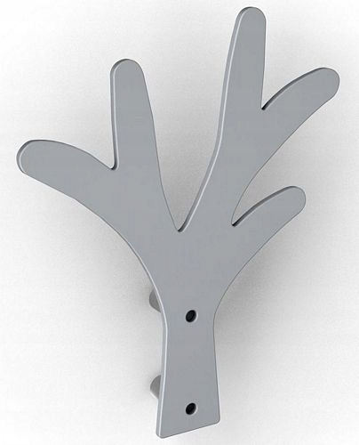 

Wieszak ozdobny ścienny Srebrny Szary Drzewo 15cm