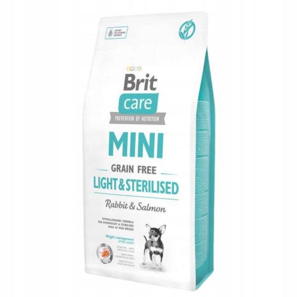 Levně Brit Care Mini Light & Sterilised Krmivo pro psa 7 kg Králík Losos