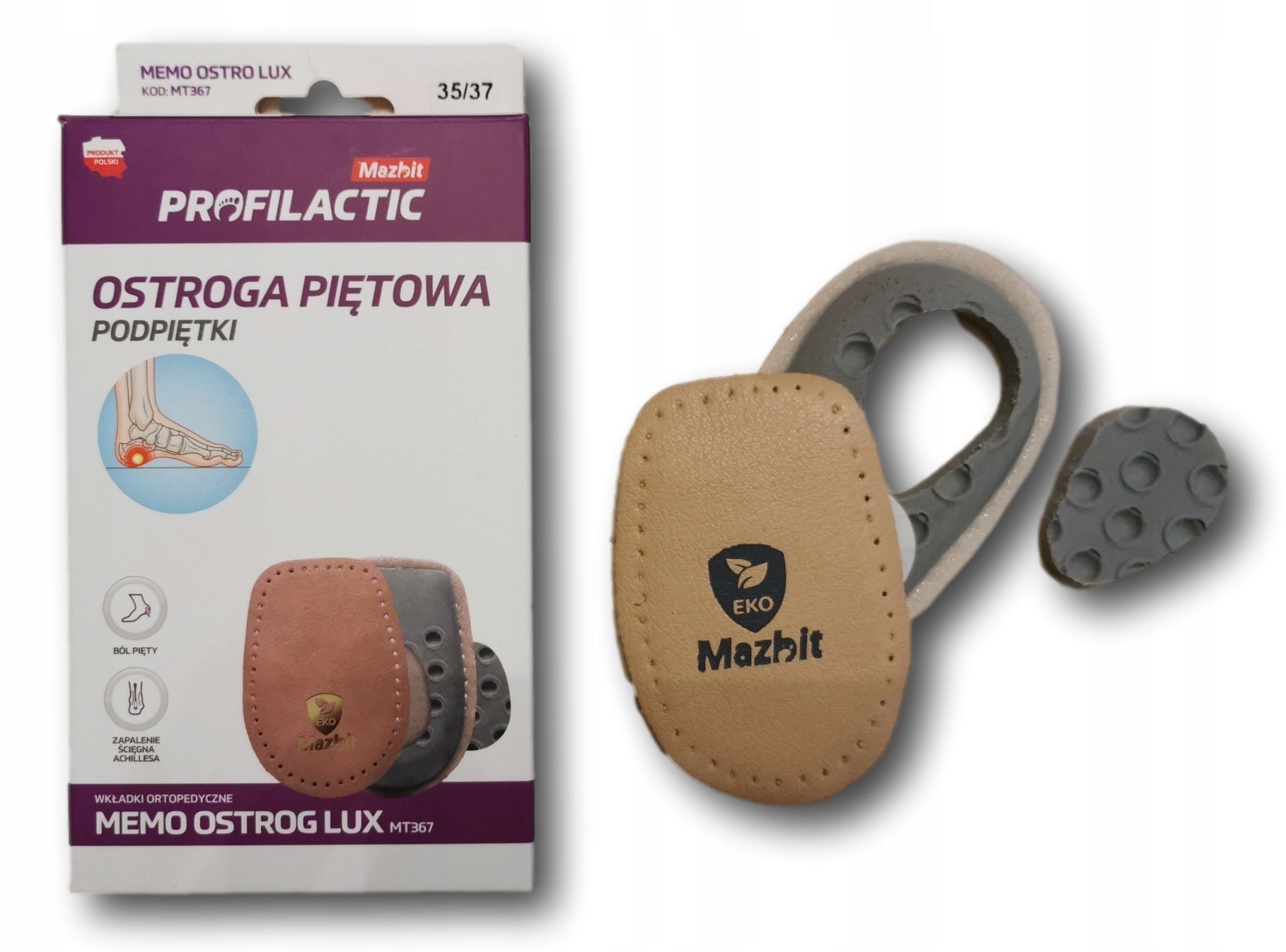 

Podpiętki Skórzane Na Ostrogę Piętową Rozm 35-37