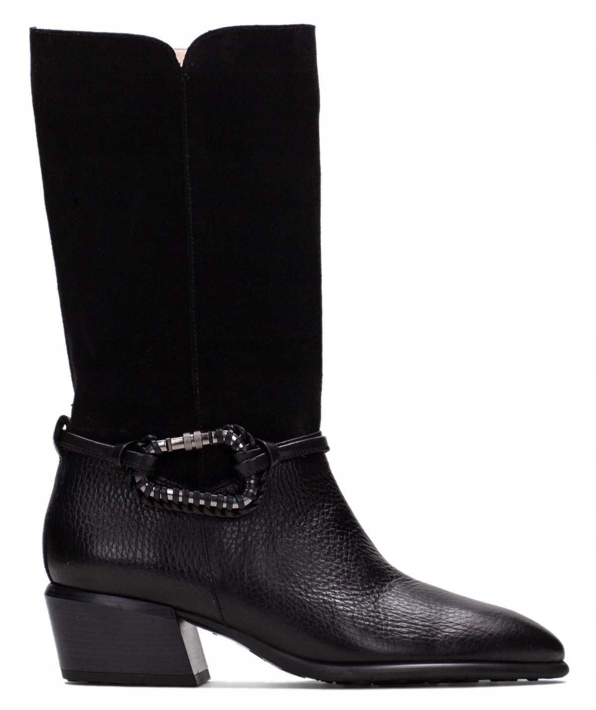 Černé Kotníkové Boty Kovbojské Boty Dámské Kozačky Na Koženém Podpatku Hispanitas 36