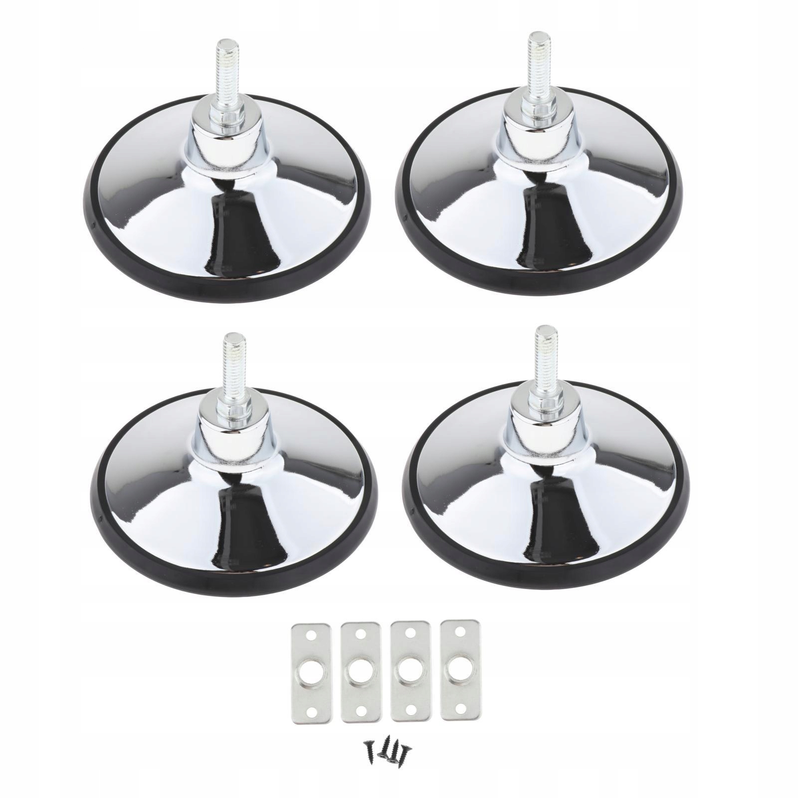 4 szt. Poziomice do nóg stołu bilardowego, srebrne Marka inna