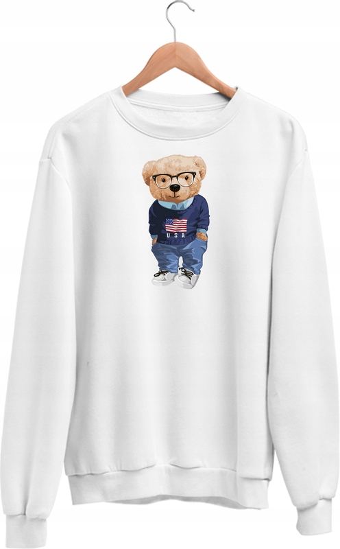 

Bluza Miś Ralph Z Misiem 3 Modna Biała M