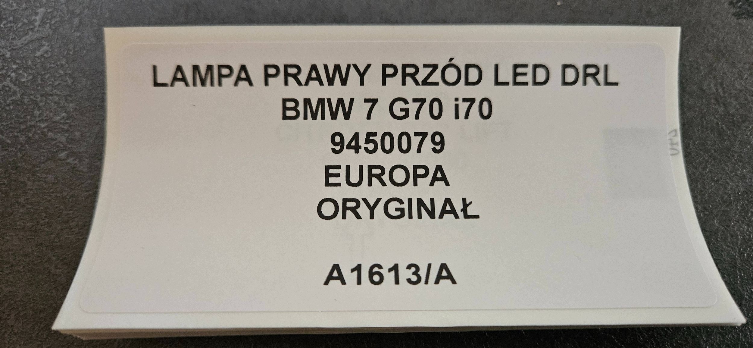 light right front LED DRL BMW 7 G70 I70 original EUROPA 9450079