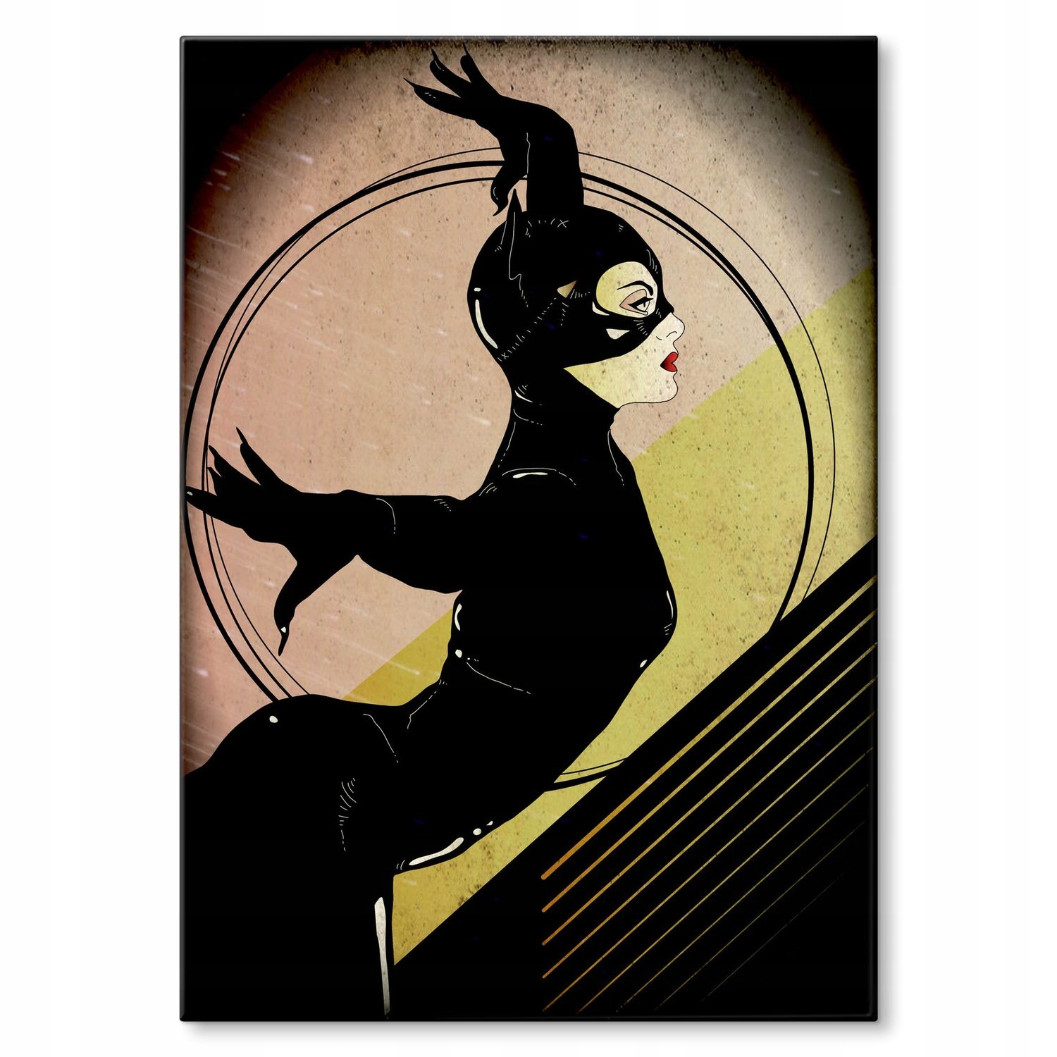 Kovový plakát Žena kočka Dárek 42 x 59 cm