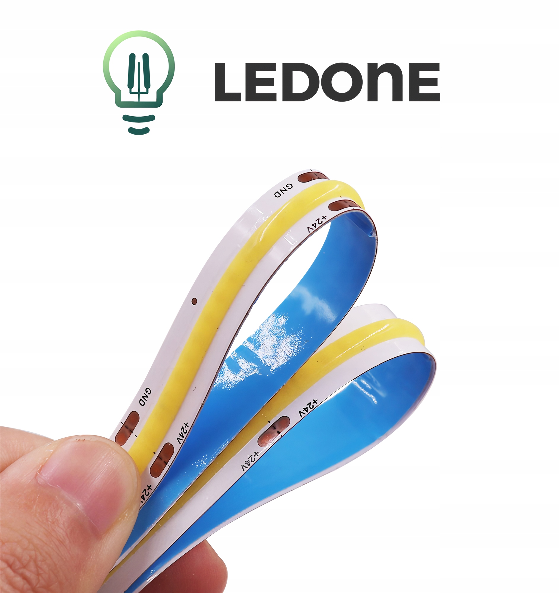 Taśma LED COB 480 diod na metr 12V Neon Ciepły 1 metr - linia LED Marka LED-ONE