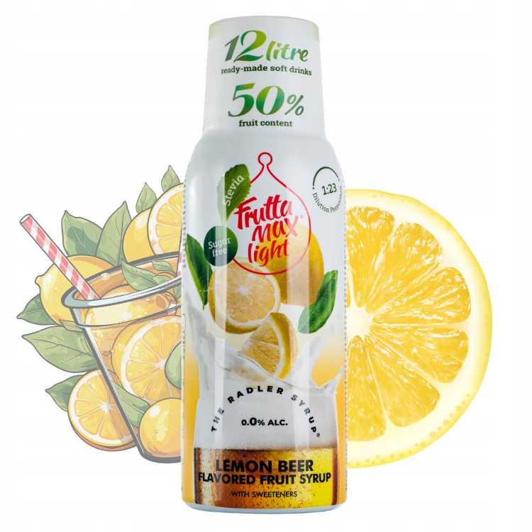 Koncentrat do Sodastream syrop FruttaMax Radler Cytrynowy light 500 ml