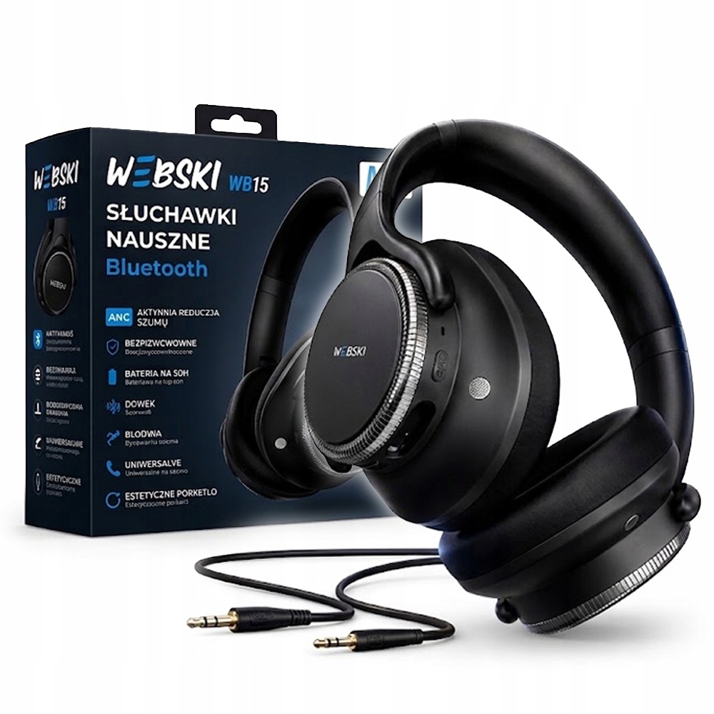 Bezdrátová Sluchátka Do Uší Bluetooth 6.0 Anc, Mikrofon Webski