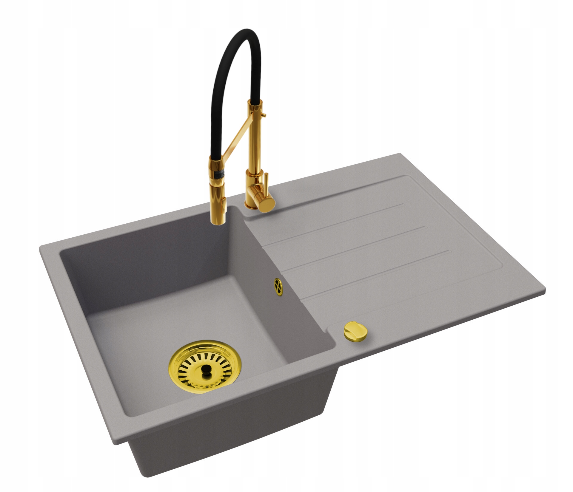 Kuchyňský Granitový Dřez Velký Jednokomorový S Odkapávačem, Baterie