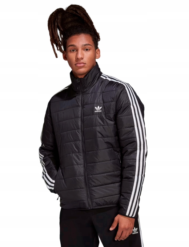 Pánská bunda Adidas Originals jarní prošívaná černá přechodová S
