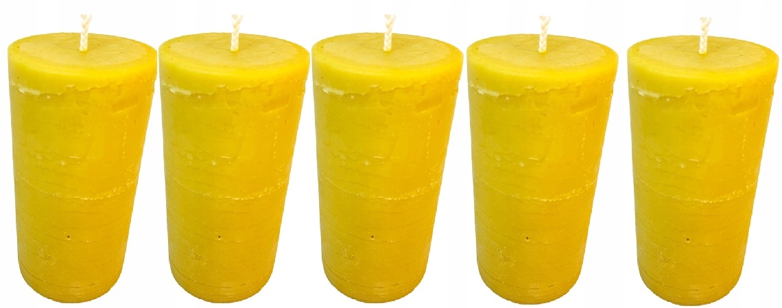 5 x Ozdobná Sviečka z prírodného včelieho vosku Valec 25 cm x 7 cm