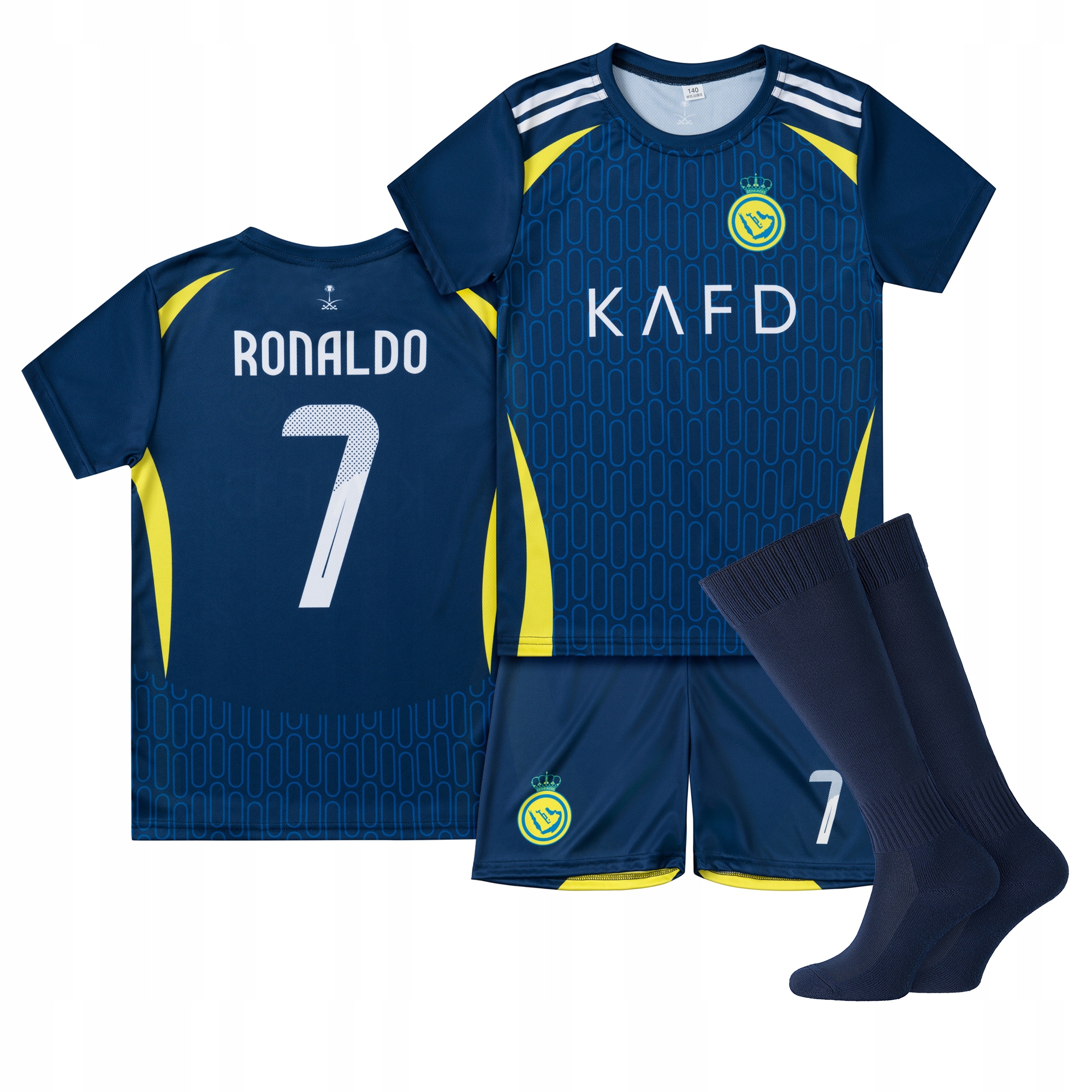 Strój komplet piłkarski getry Ronaldo 7 rozm. 116