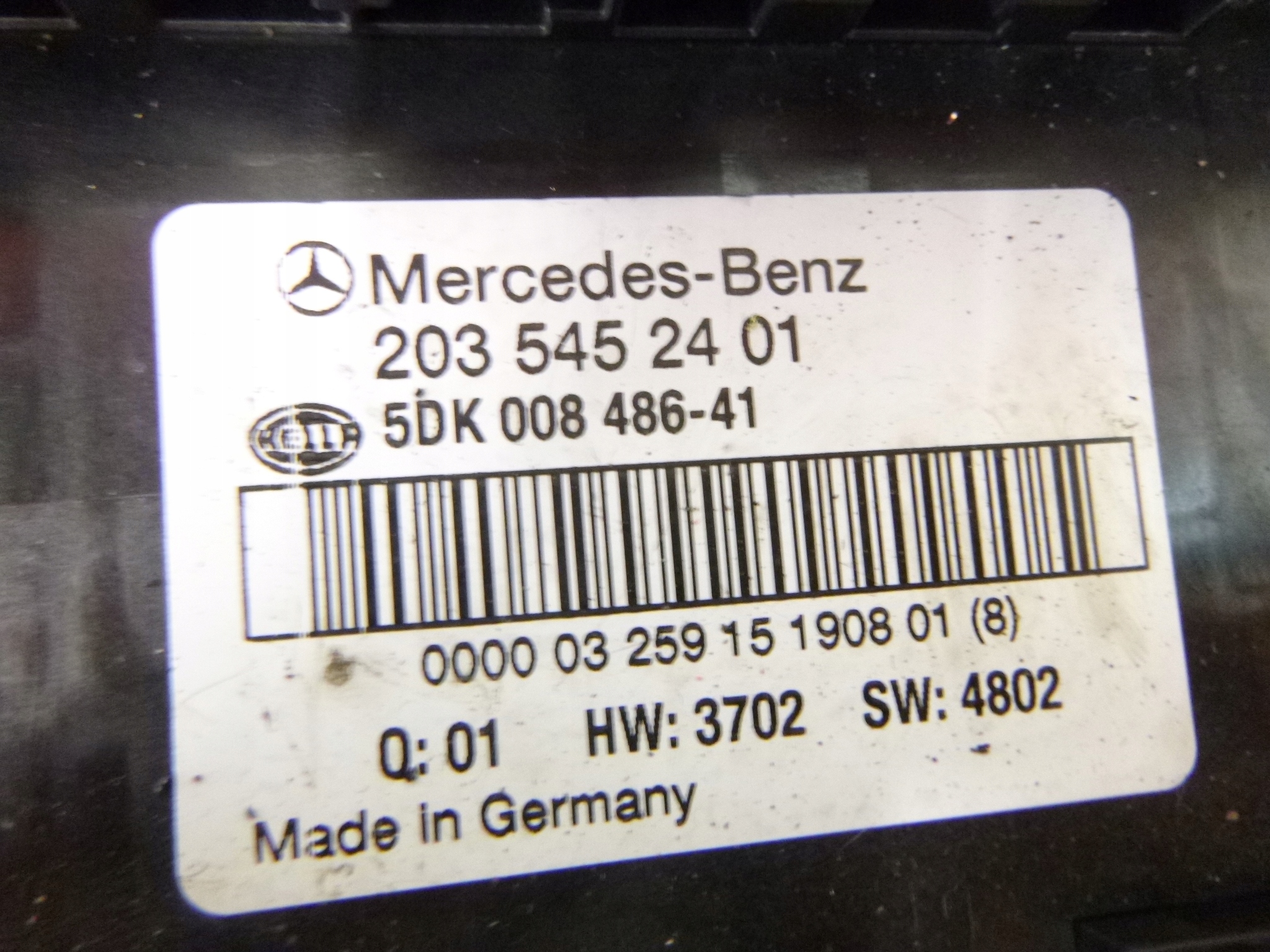 module control unit module SAM Mercedes W203 1.8 2003r. 2035452401