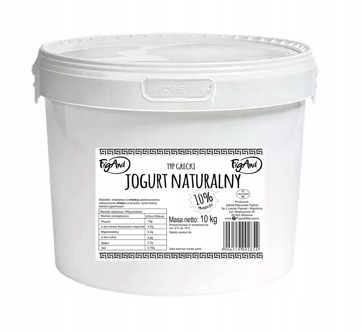 Řecký Jogurt 10% Kbelík 10 Kg Figand