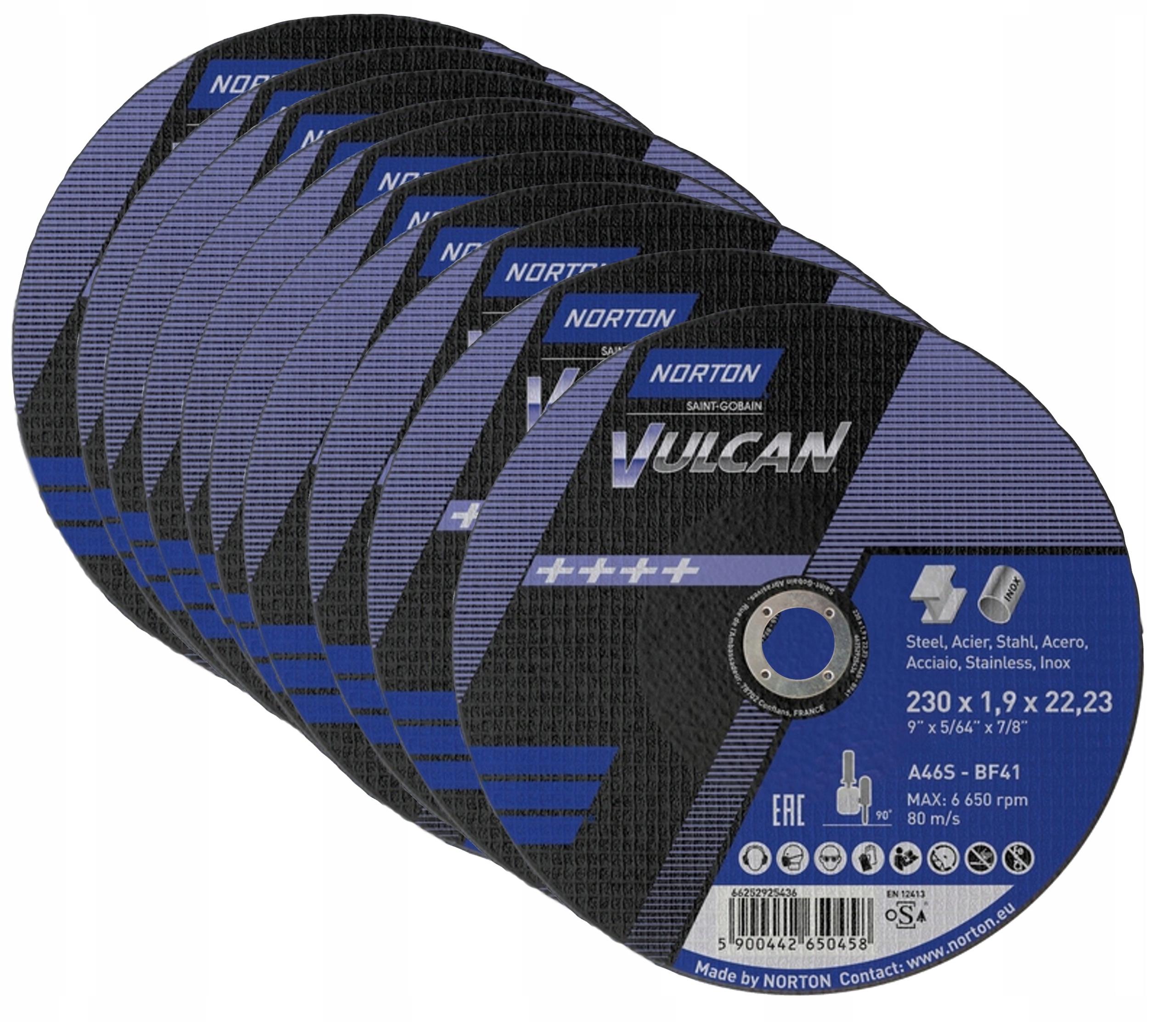 

Tarcza Do Cięcia Vulcan 230x1,9 Stal Inox 10szt