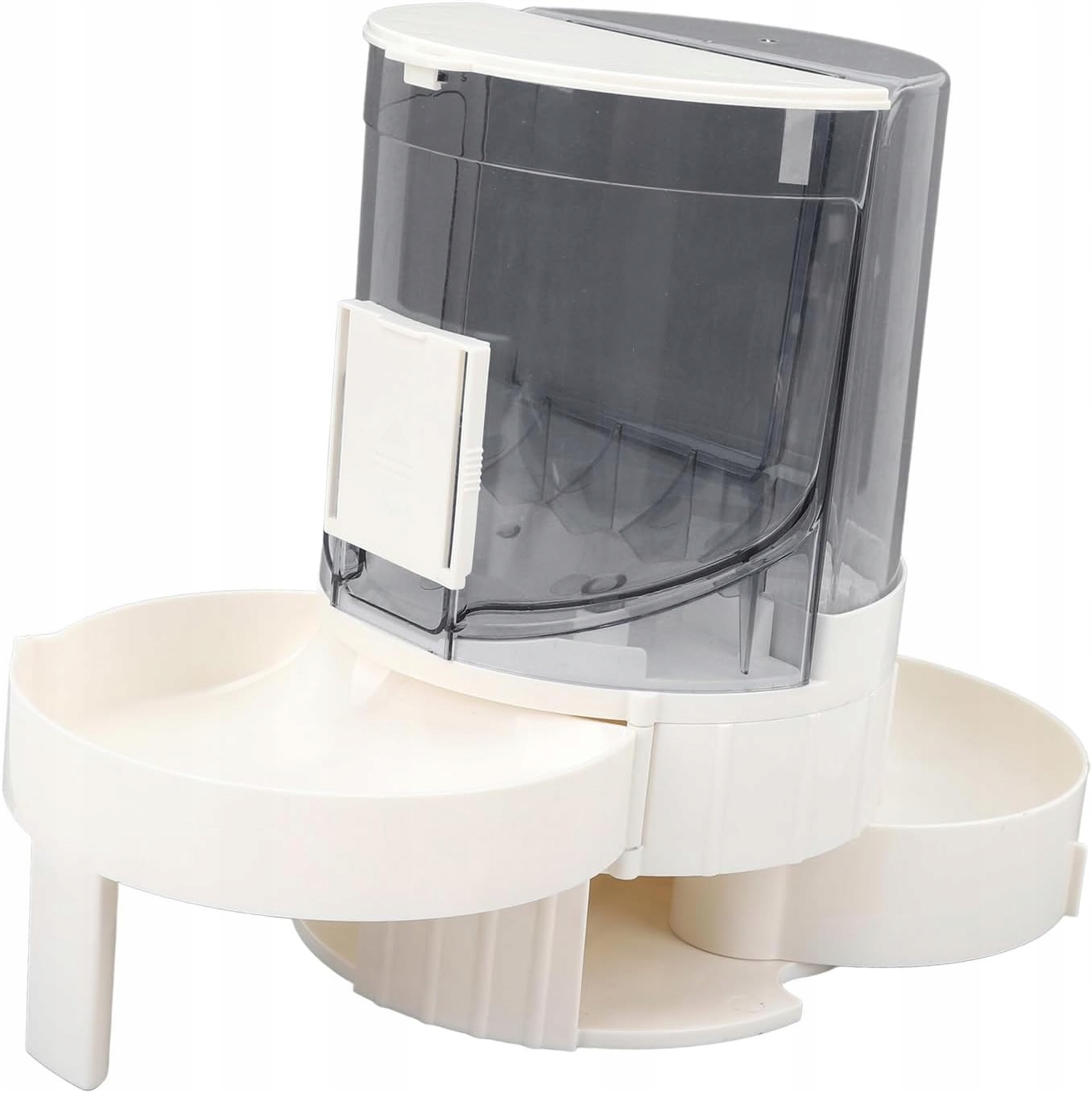 Dvojitý Dávkovač krmiva a vody – automatické doplňování, šedý