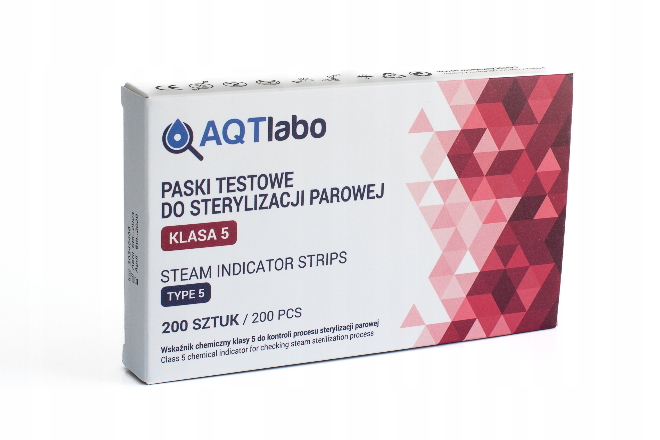 PASKI DO STERYLIZACJI KLASY 5 AQTlabo 2x200 szt.