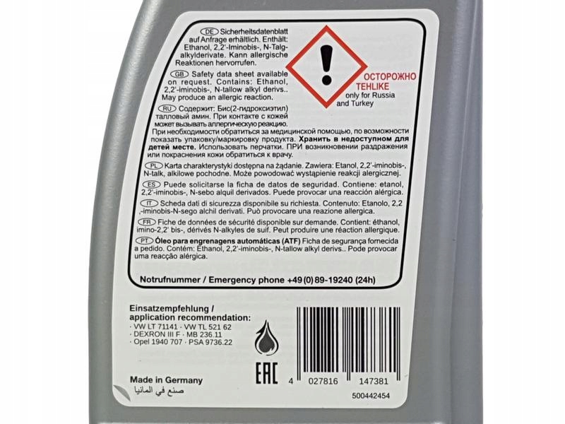 FEBI FILTR+OLEJ 6L AUDI A3 8L VW GOLF IV BORA Numer katalogowy producenta 14738