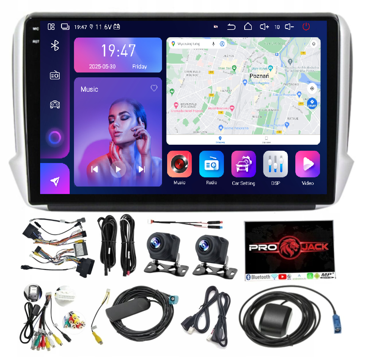 Rádio Gps Android Peugeot 208 2008 Carplay Wifi 256GB Modem Sim