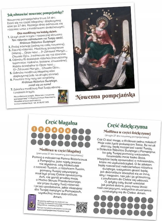 NOWENNA POMPEJAŃSKA. ZDRAPKA Z NOWENNĄ POMPEJAŃSKĄ